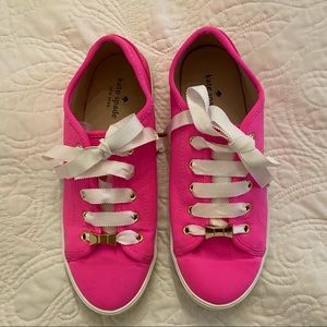 Kate Spade bright pink sneakers
